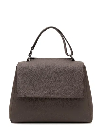 Orciani Sveva Soft Shoulder Bag In Marrone