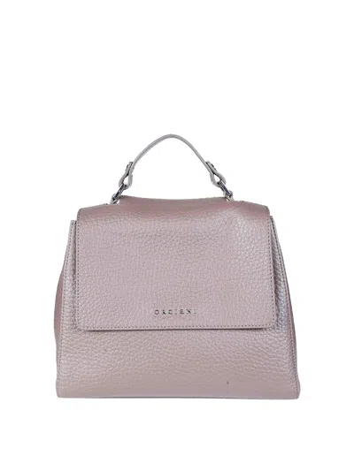 Orciani Sveva Soft Small Handmade In Leather In Beige
