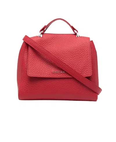 Orciani Sveva Soft Small Shoulder Bag In Red