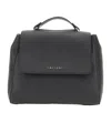 Orciani Sveva Soft Medium Bag Black In Black