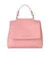 Orciani Sveva Vanity Mini Leather Handbag With Shoulder Strap