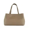 Orciani Tata Soft Kiwi Colored Leather Shoulder Tote Bag In Green