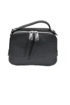 Orciani Textured Black Handbag With Zip Closure In Black