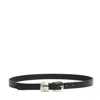 Orciani Textured Black Leather Belt In Black