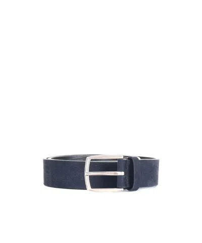 Orciani Textured Buckle Belt In Blue