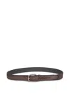 Orciani Textured-buckle Belt In Brown