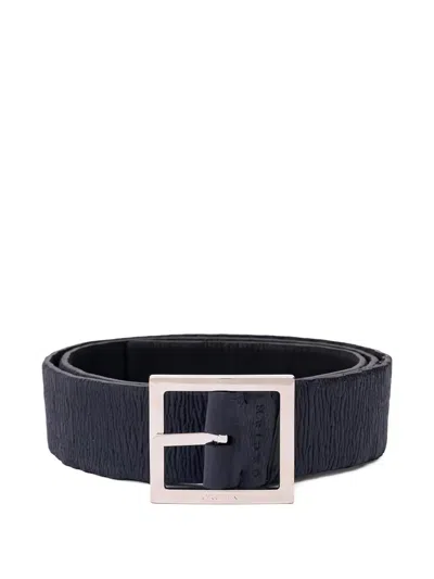Orciani Textured Buckle-fastening Belts In Blue