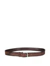 Orciani Textured-finish Leather Belt In Brown