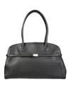 Orciani Textured Leather Handbag With Detachable Strap In Black