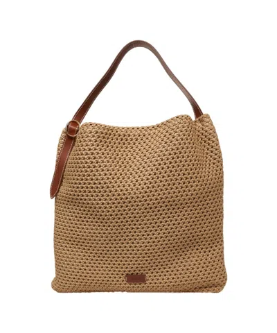Orciani Textured Raffia Shopper With Leather Accents