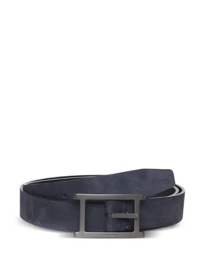 Orciani Textured-finish Belt In Blue