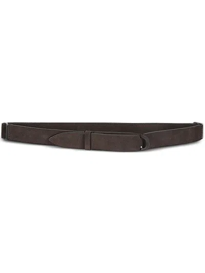 Orciani Concealed Leather Belt In Brown
