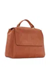 Orciani Top-handle Leather Shoulder Bag In Brown