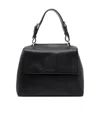 Orciani Sveva Leather Medium Handbag In Black