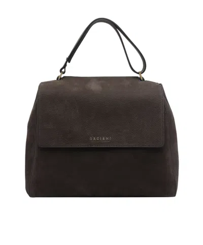 Orciani Top-handle Shoulder Bag In Moro