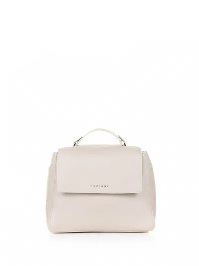 Orciani Sveva Soft Small Ivory Bag With Shoulder Strap In White