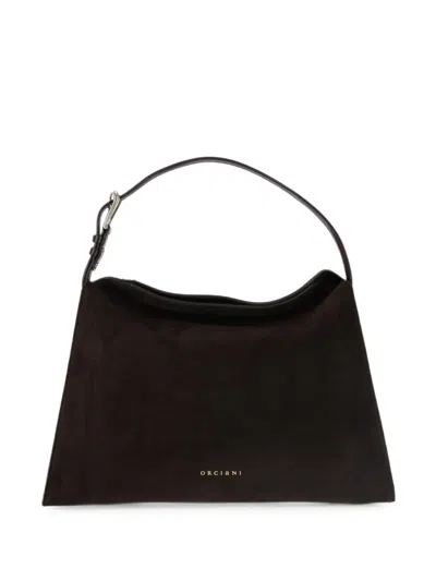 Orciani Trinity Leather Tote Bag In Red