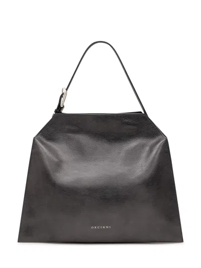 Orciani Trinity M Shoulder Bag In Gray