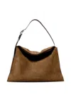 Orciani Trinity Peach Shoulder Bag In Brown