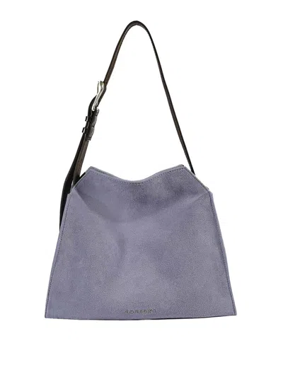 Orciani Trinity Peach Small Shoulder Bag In Blue