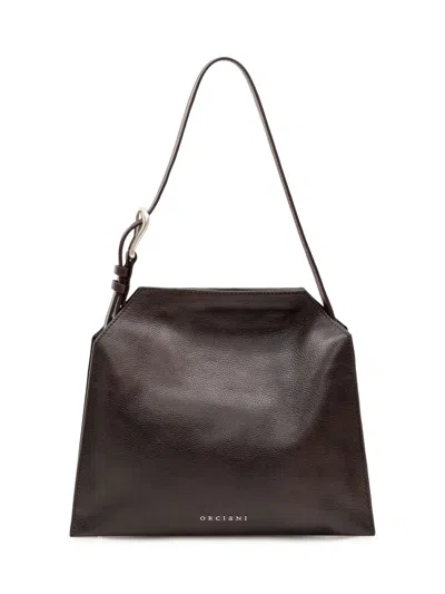 Orciani Trinity S Shoulder Bag In T.moro