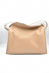 Orciani Soft Midi Grained Shoulder Bag In White