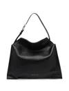 Orciani Trinity Soft Midi Shoulder Bag In Black