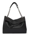 Orciani Chain-strap Pebble-leather Shoulder Bag In Black