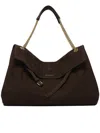 Orciani Venus Peach Fringe-detail Suede Tote Bag In Brown
