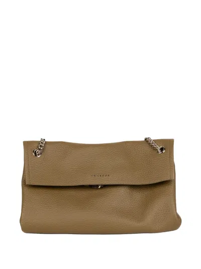 Orciani Venus Chain-link Shoulder Bag In Brown