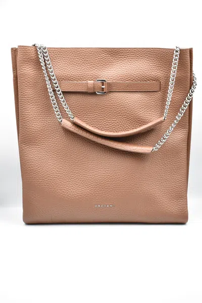 Orciani Venus Hobo Suede Leather Shoulder Bag In Brown