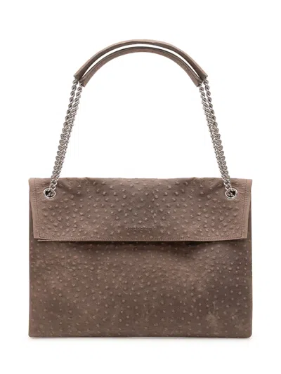 Orciani Venus M Embossed Leather Mini Bag In White