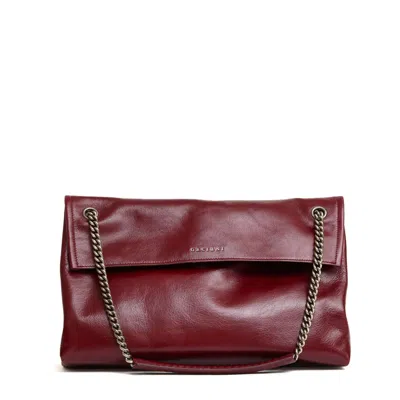Orciani Venus M Gotham Handbag In Rich Bordeaux In Red