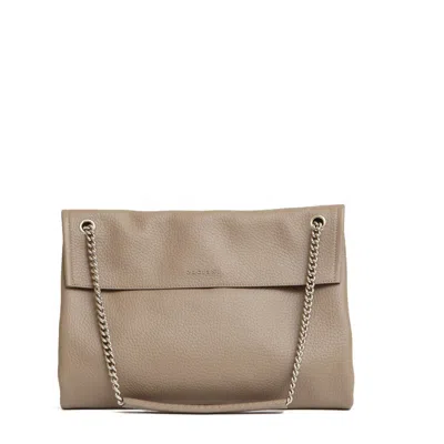 Orciani Venus M Handbag In Soft Textured Taupe In Brown