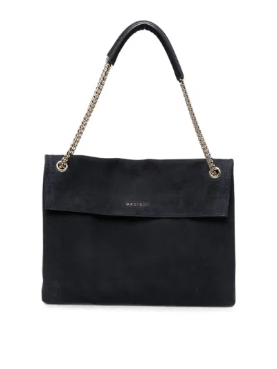 Orciani Venus Nabucco Midi Leather Shoulder Bag In Blue