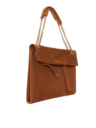 Orciani Venus Nabucco Midi Nubuck Leather Shoulder Bag In Multi