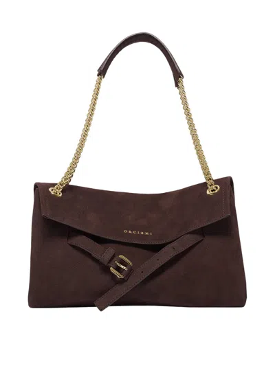 Orciani Venus S Nabucco Nubuck Leather Bag In Red