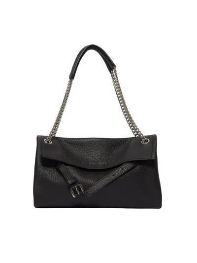 Orciani Venus S Soft Leather Bag In Black