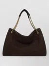 Orciani Venus Peach Fringe-detail Suede Tote Bag In Brown
