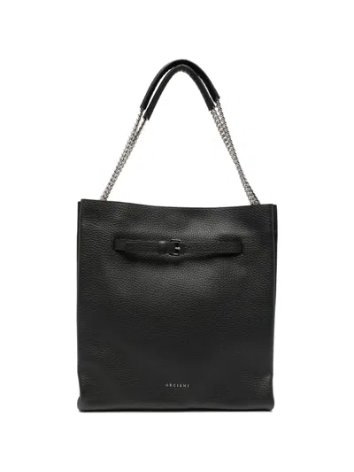 Orciani Venus Soft Shoulder Bag In Black