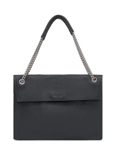 Orciani Venus Soft Shoulder Bag In Nero