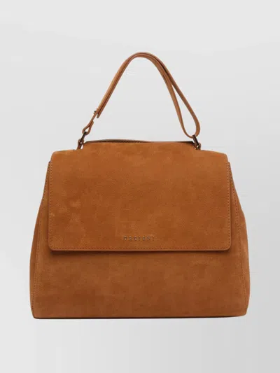 Orciani Versatile Handbag Removable Strap In Brown