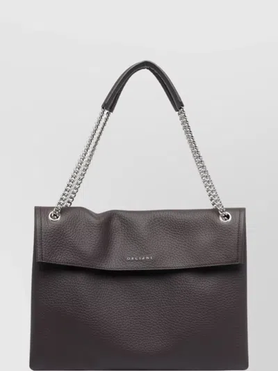 Orciani Versatile Shoulder Bag Chain Strap In Brown