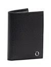 Orciani Vertical Mini Wallet With Metallic Logo In Nero