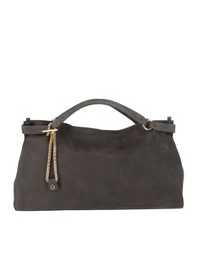 Orciani Virgo M Nabucco Nubuck Leather Bag In Black