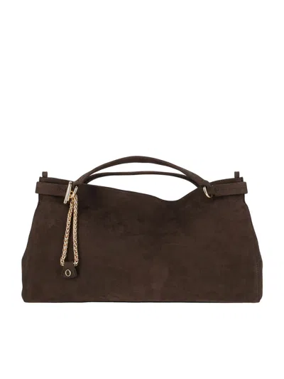Orciani Virgo M Nabucco Nubuck Leather Bag In Brown
