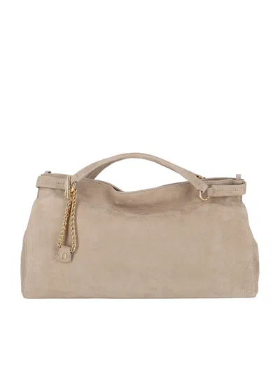 Orciani Virgo M Nabucco Nubuck Leather Bag In Orange