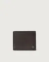 Orciani Hammered-leather Wallet In Brown
