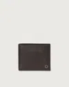 Orciani Hammered-leather Wallet In Brown