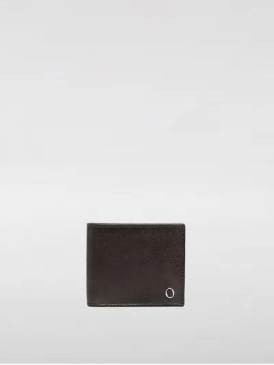 Orciani Bi-fold Leather Wallet In 黑色